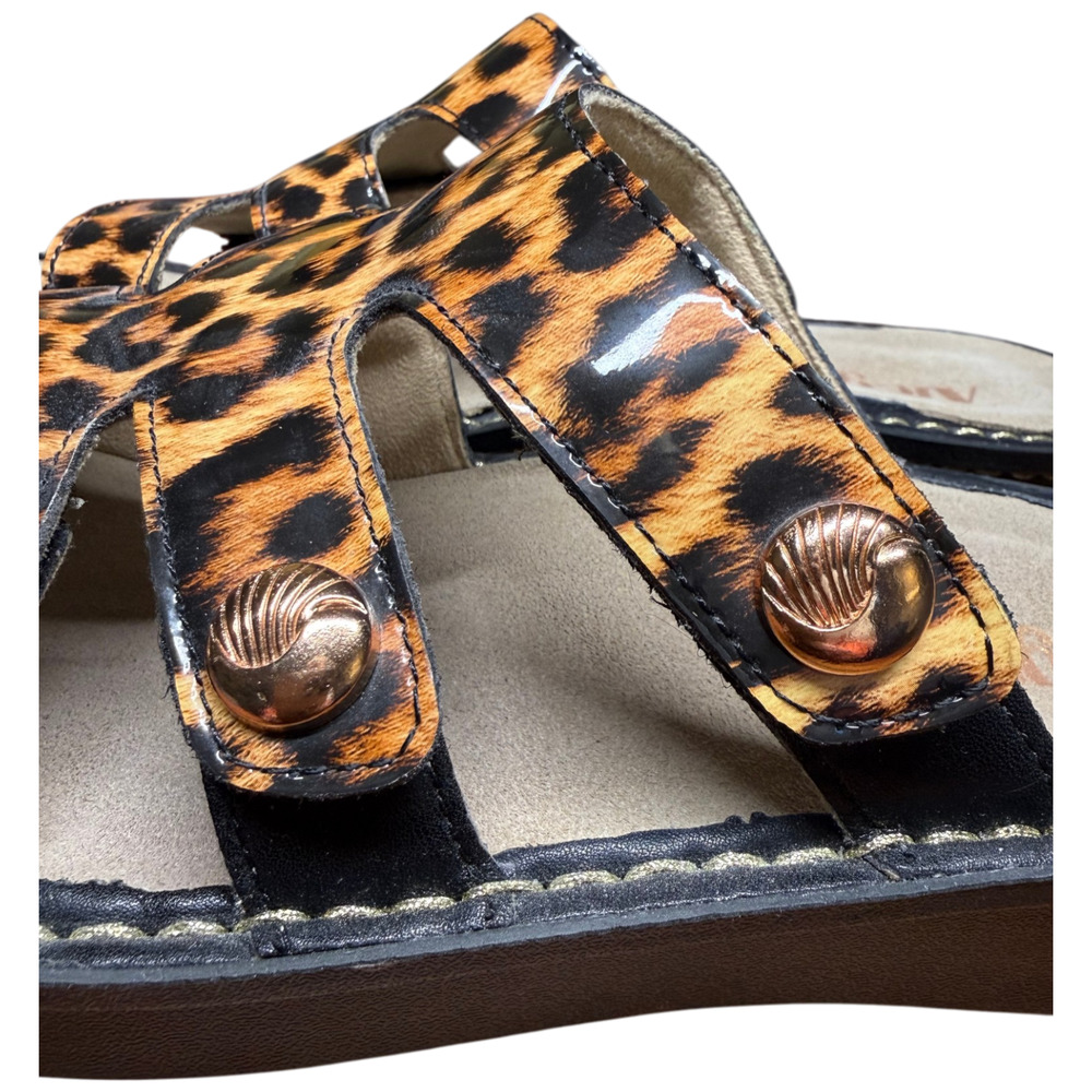 ALEGRIA Dinah Women's 39 /US 9-9.5 Leopard Three Strap Adjustable Comfort Sandal - Picture 11 of 16